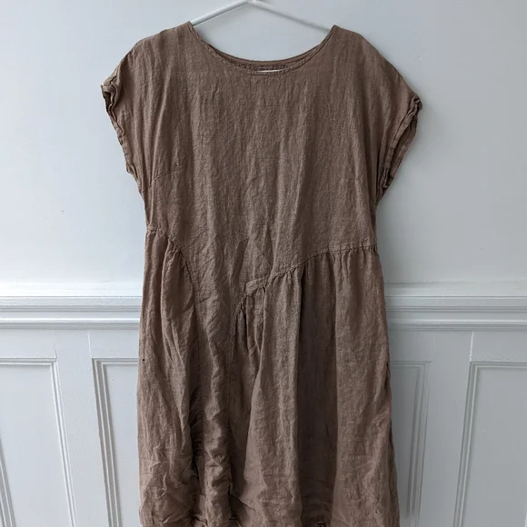 Grizas Dresses | Mauve Linen Dress | Color: Cream/Pink | Size: S | Hannaheve's Closet